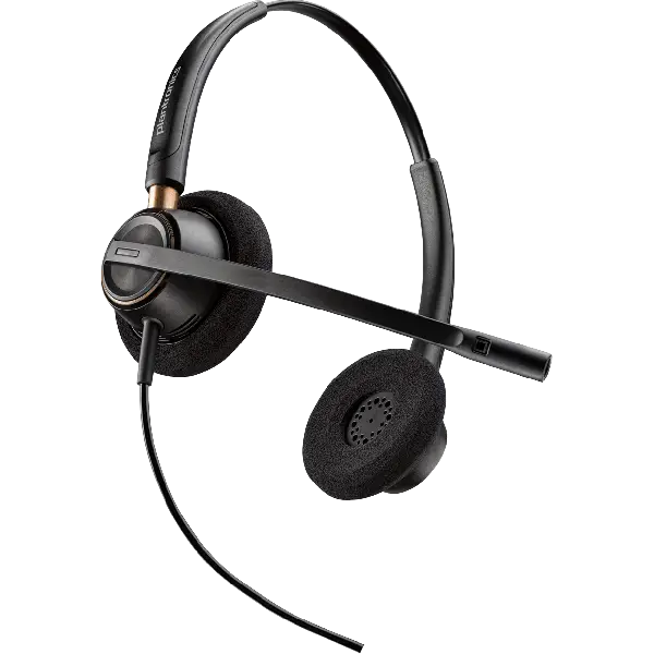 Black Headset with Microphone for Communication