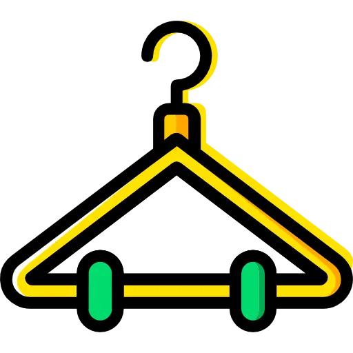 Yellow and Green Clothes Hanger