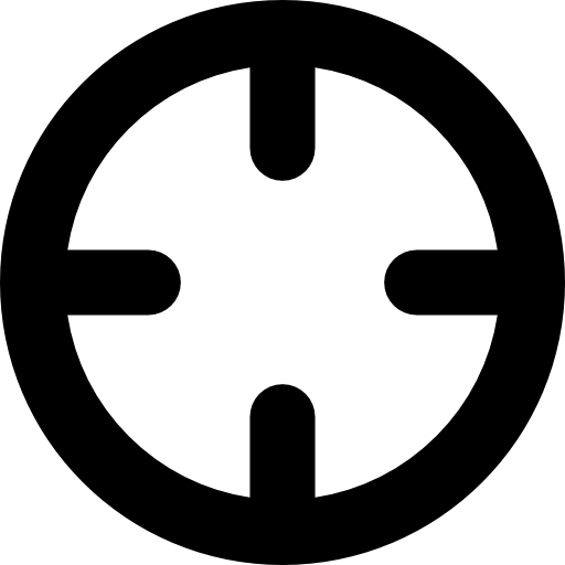 Black Crosshair Icon Design