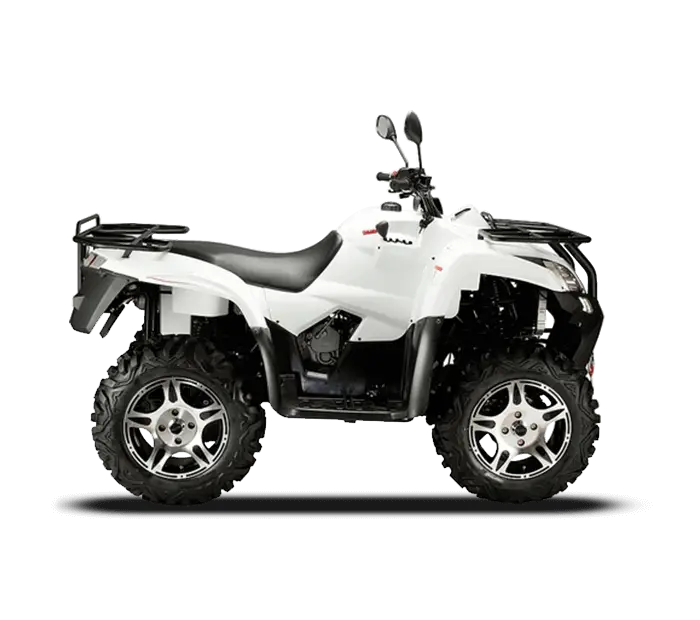 Sleek White ATV Quad Bike