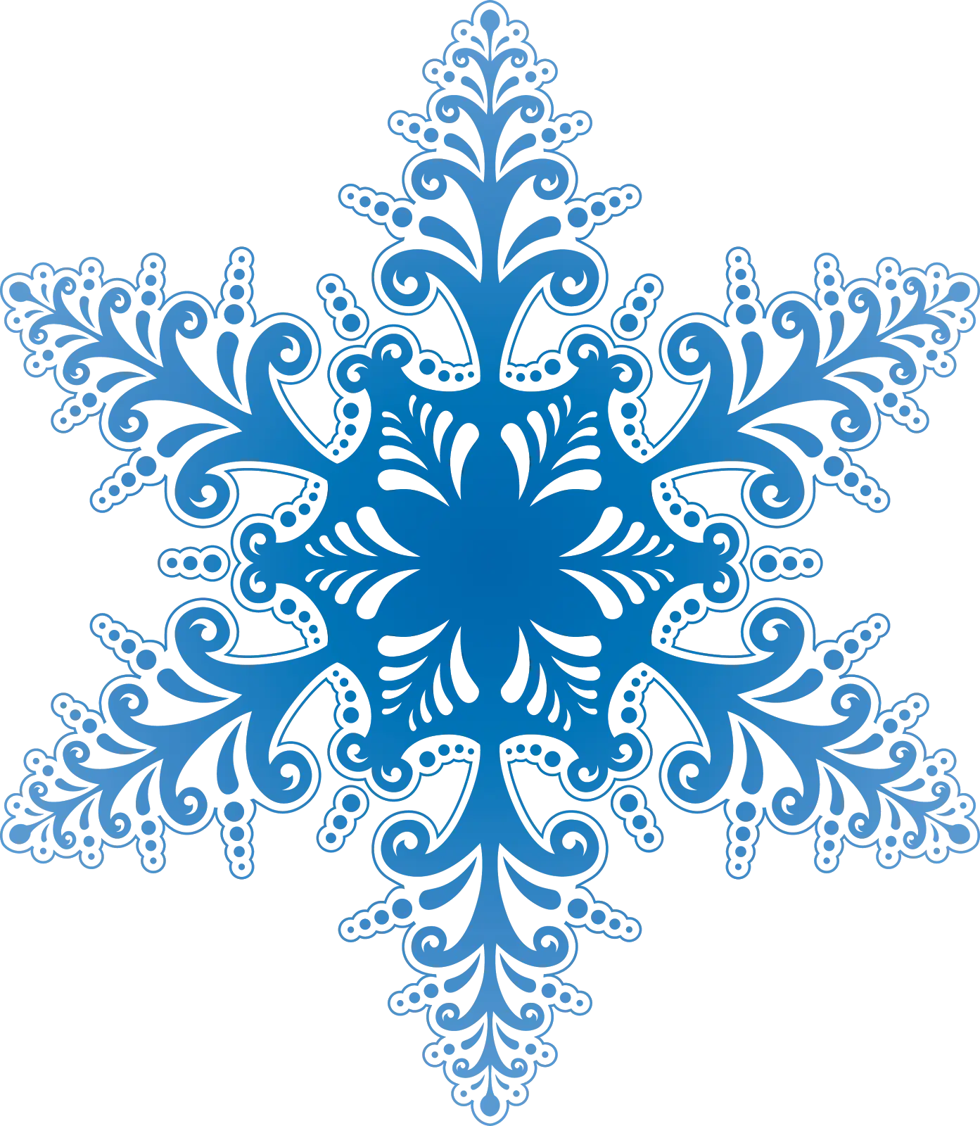 Blue Decorative Snowflake