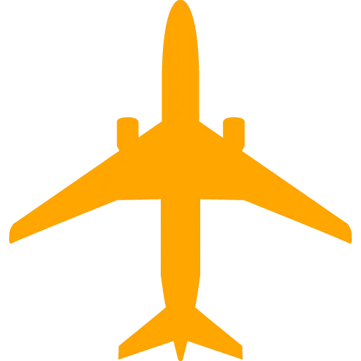 Yellow Airplane Silhouette