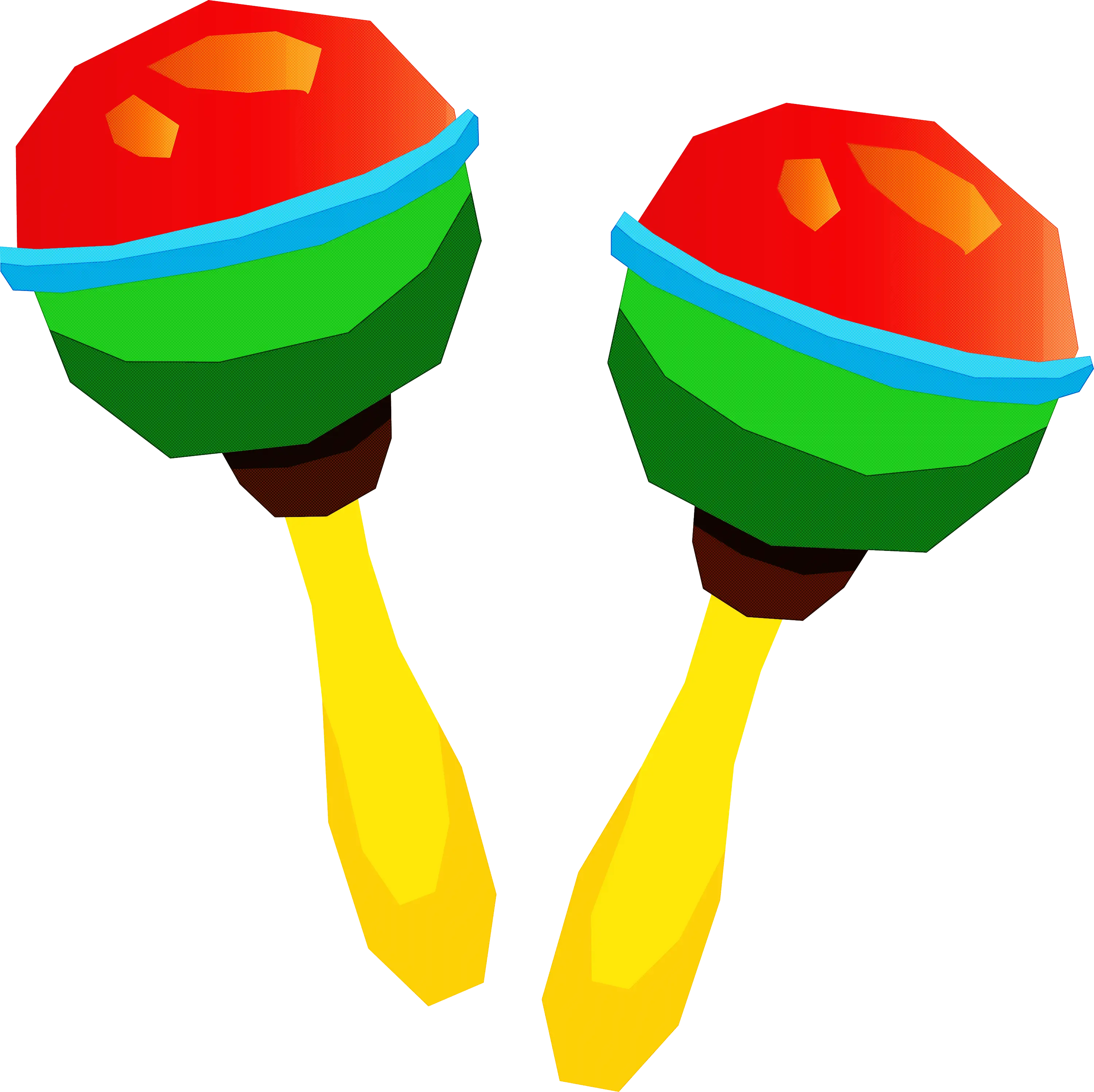 Colorful Pair of Maracas Illustration