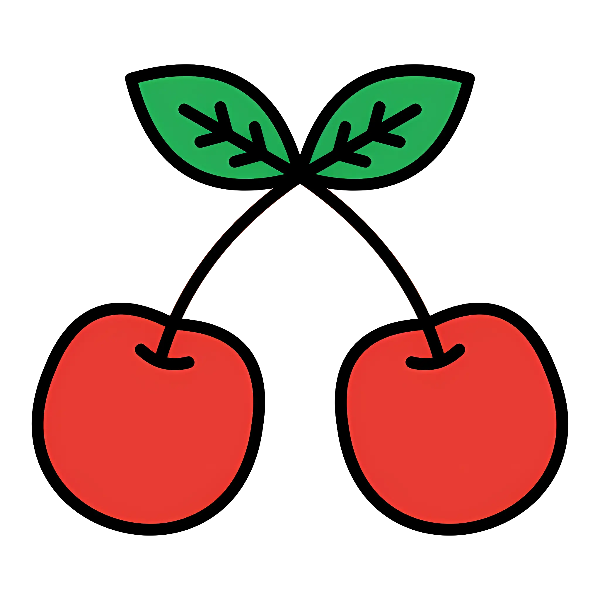 Cherry Doodle with Leaves