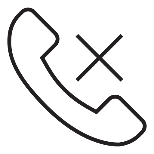 Canceled Phone Call Symbol