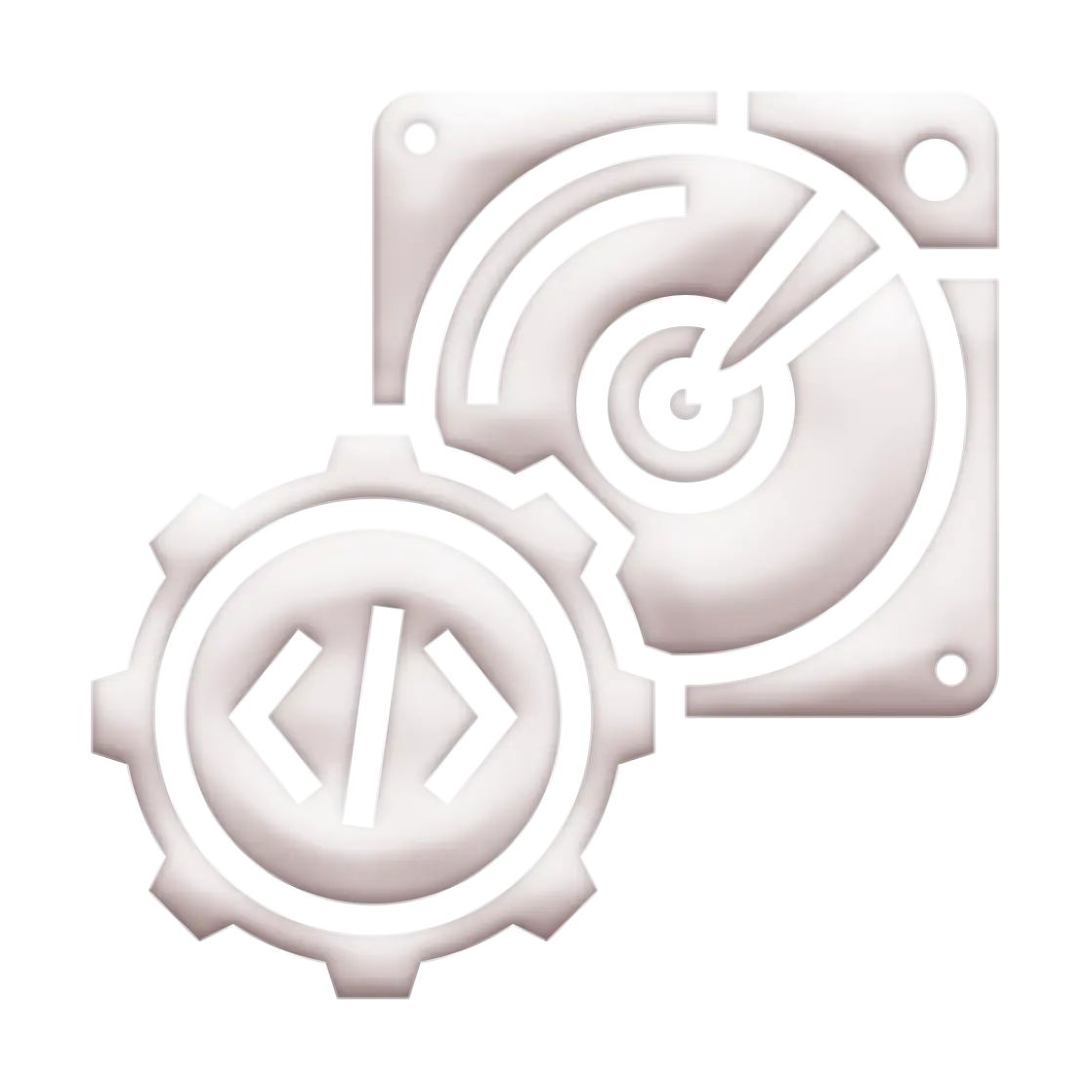 White Code Gear Icon