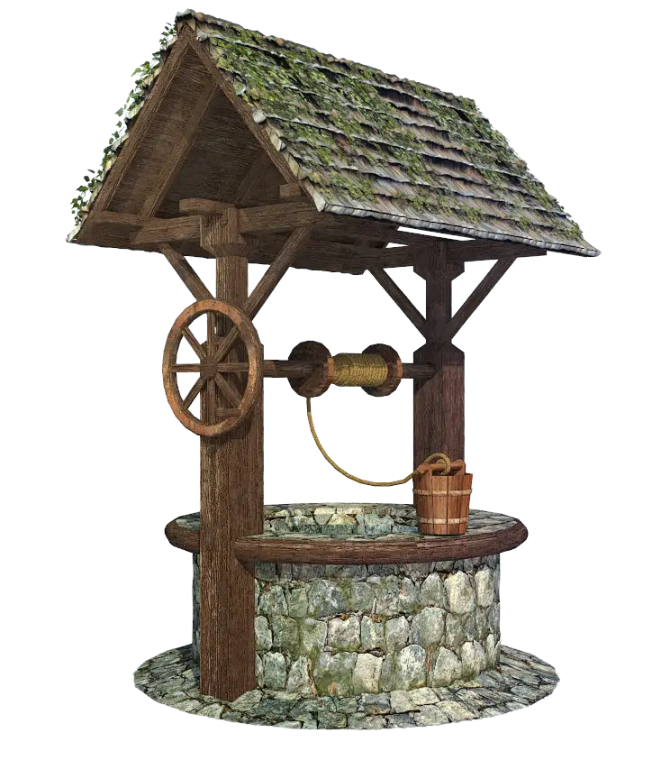 Rustic Stone Wishing Well