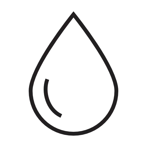 Black Minimal Water Droplet Icon Design
