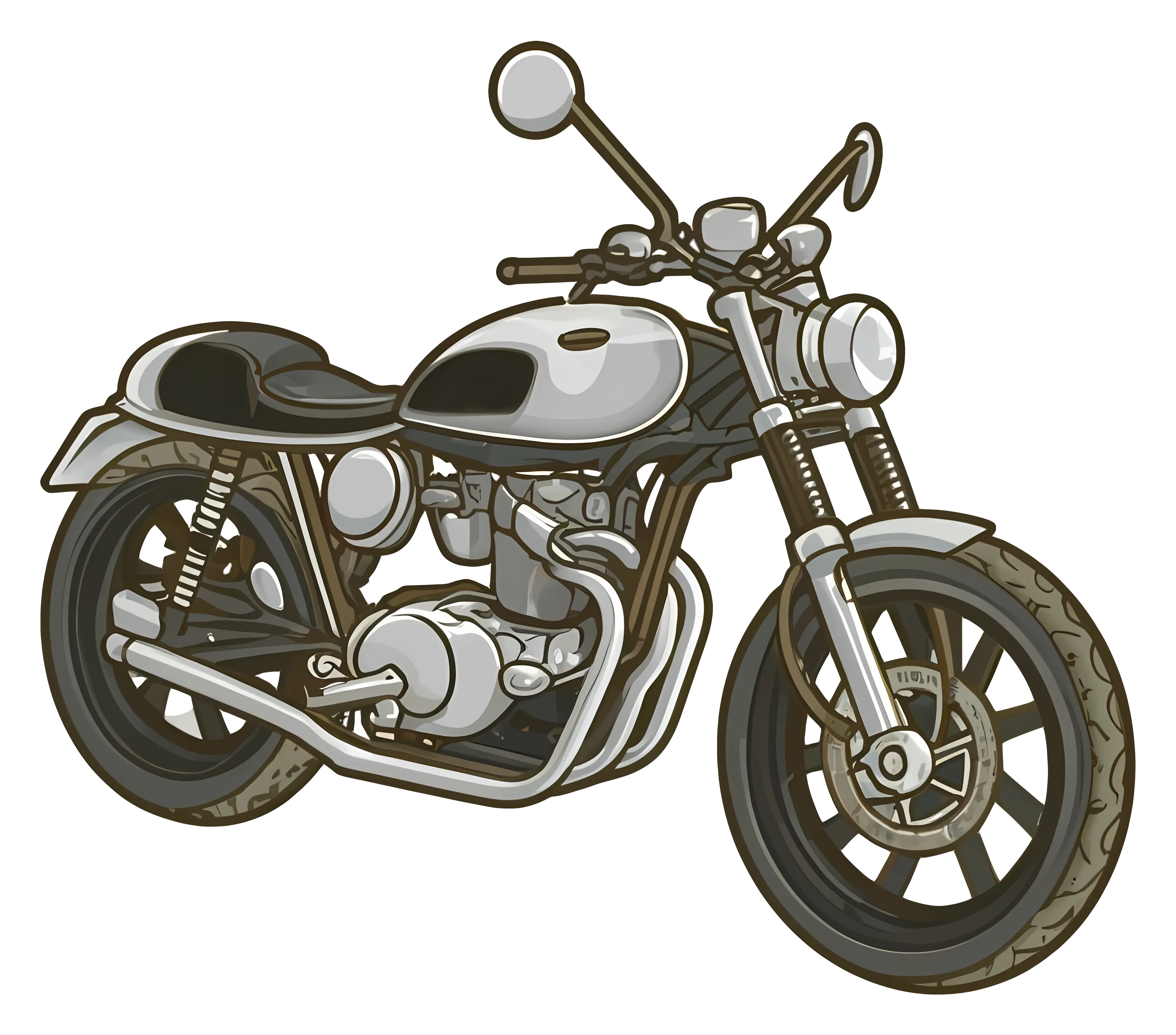 Classic Motorcycle Illustration