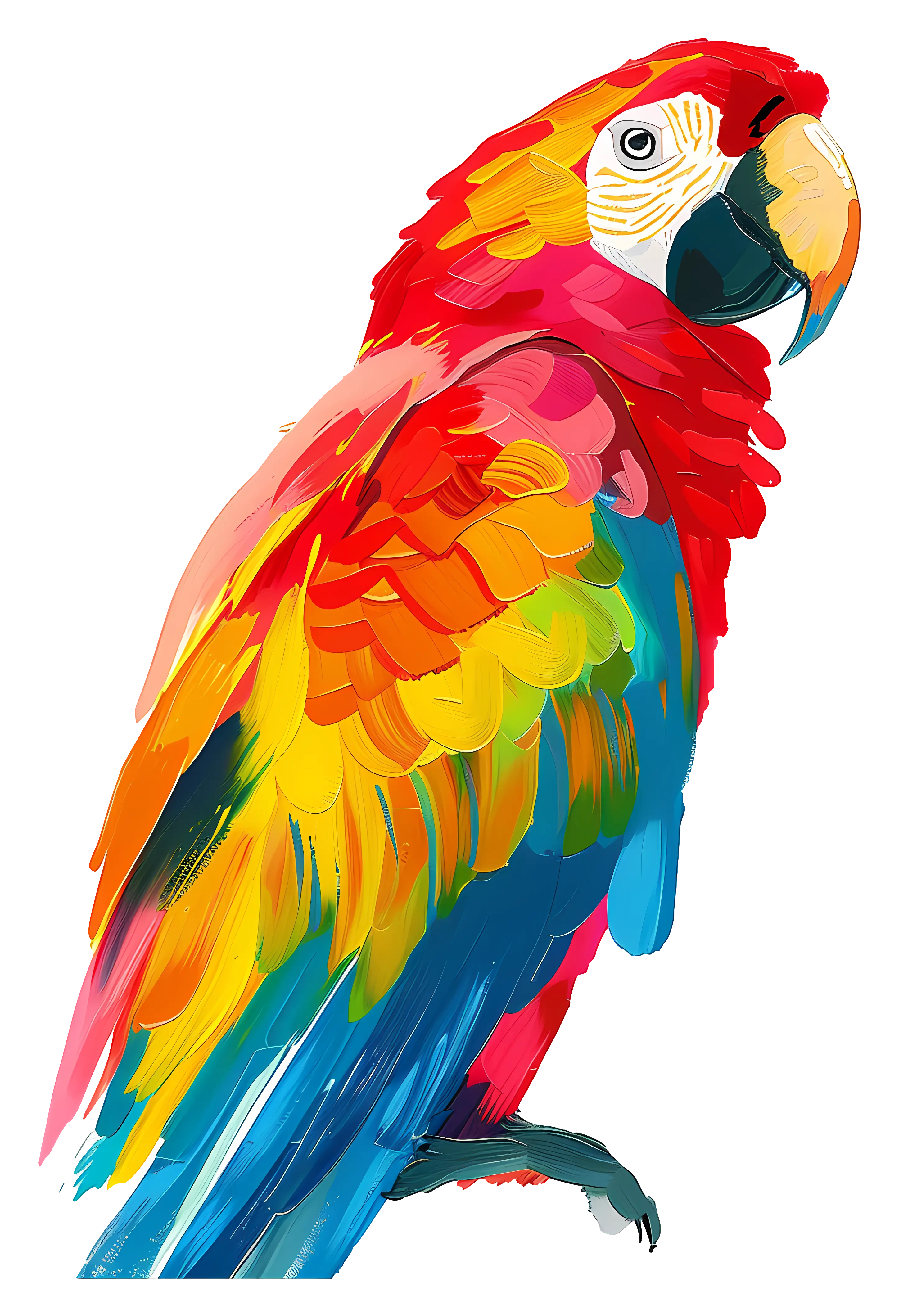 Colorful Macaw Parrot Illustration