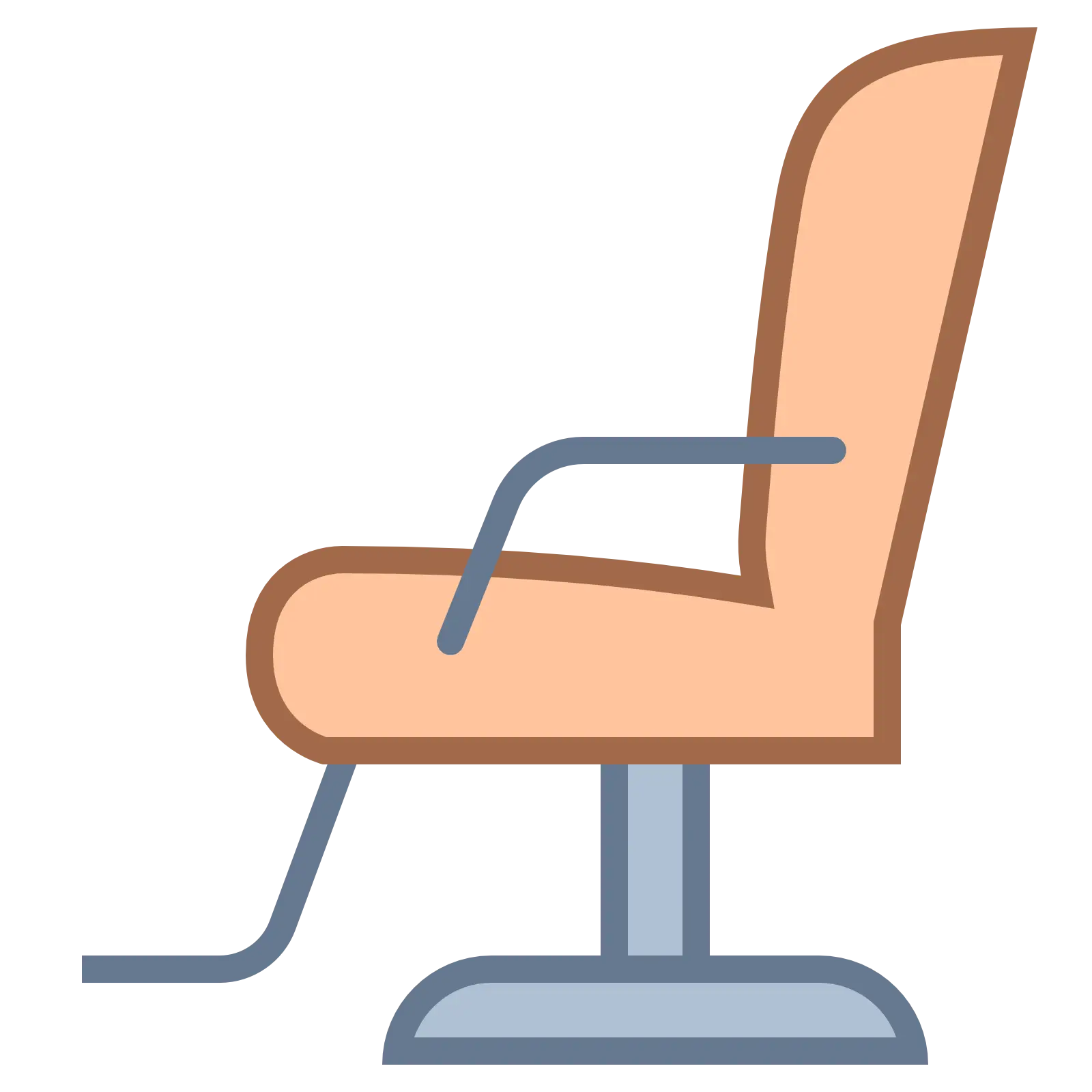 Barber Chair Minimal Icon Design
