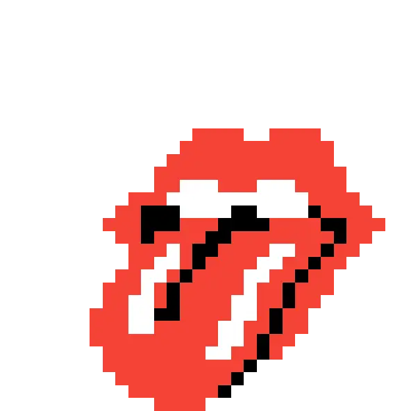 Pixelated Tongue Logo Design
