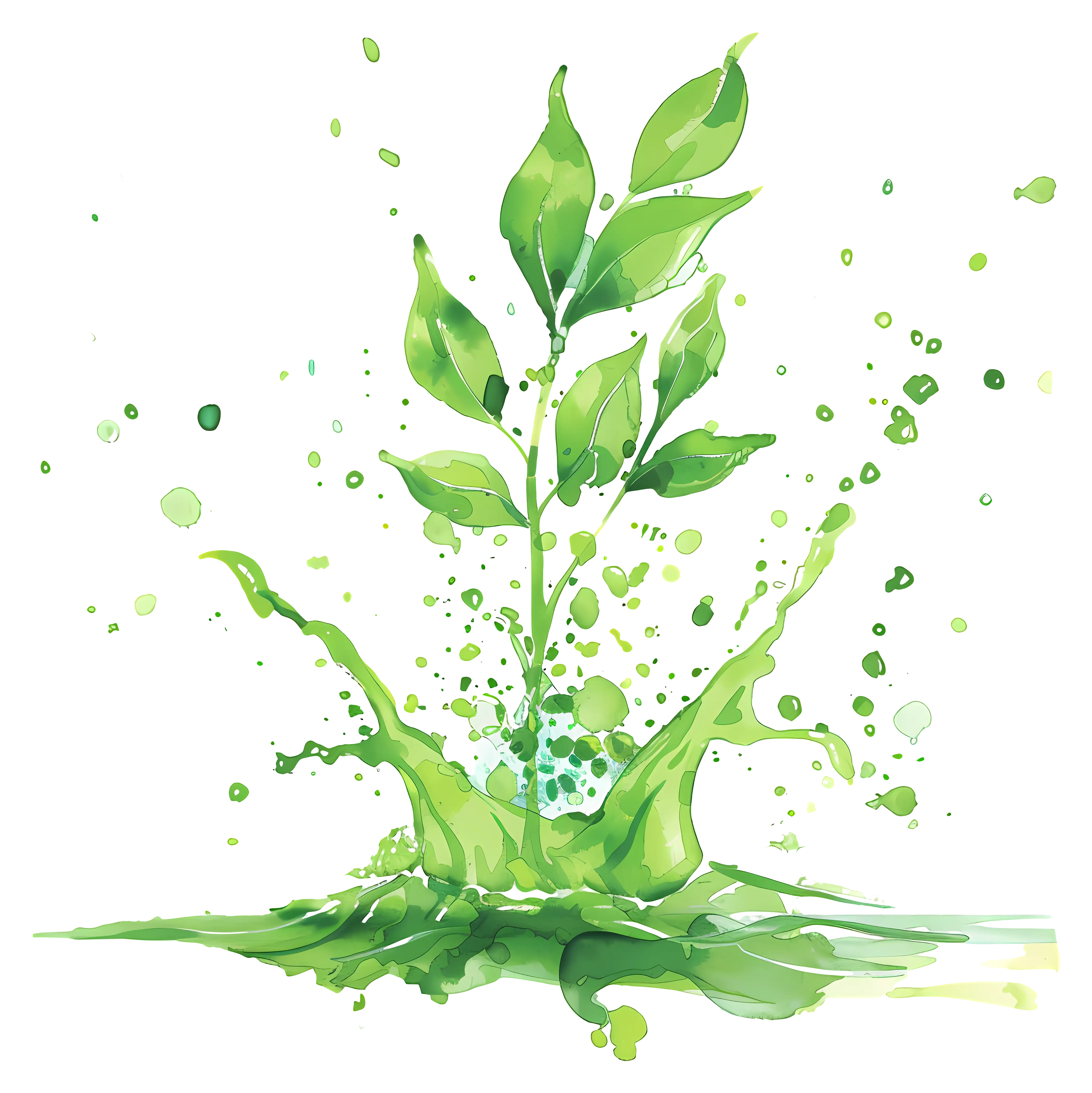 Green Plant Splash