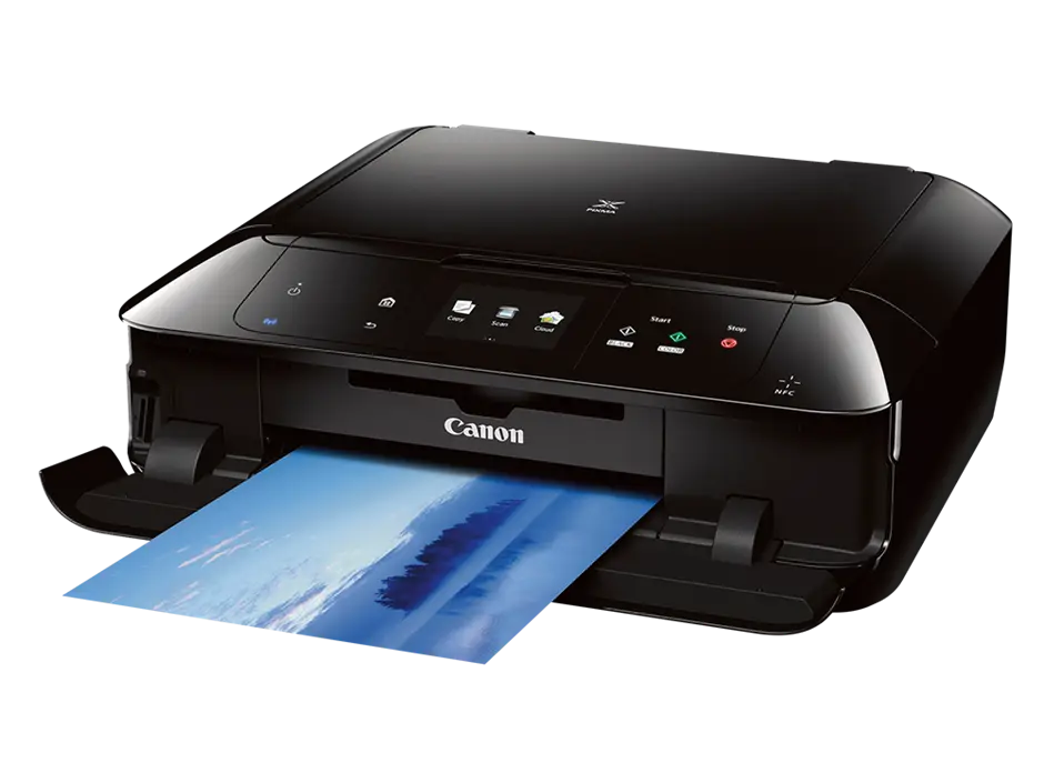 Canon Black Photo Printer with Output Sheet