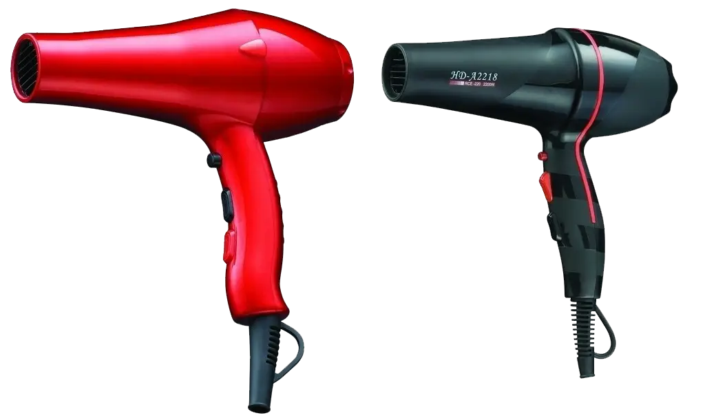 Red and Black Hair Dryers for Styling