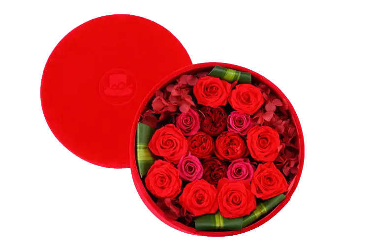 Red Rose Box Arrangement