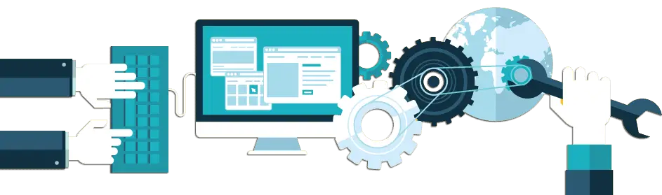 Digital Teamwork and Technology Integration Concept