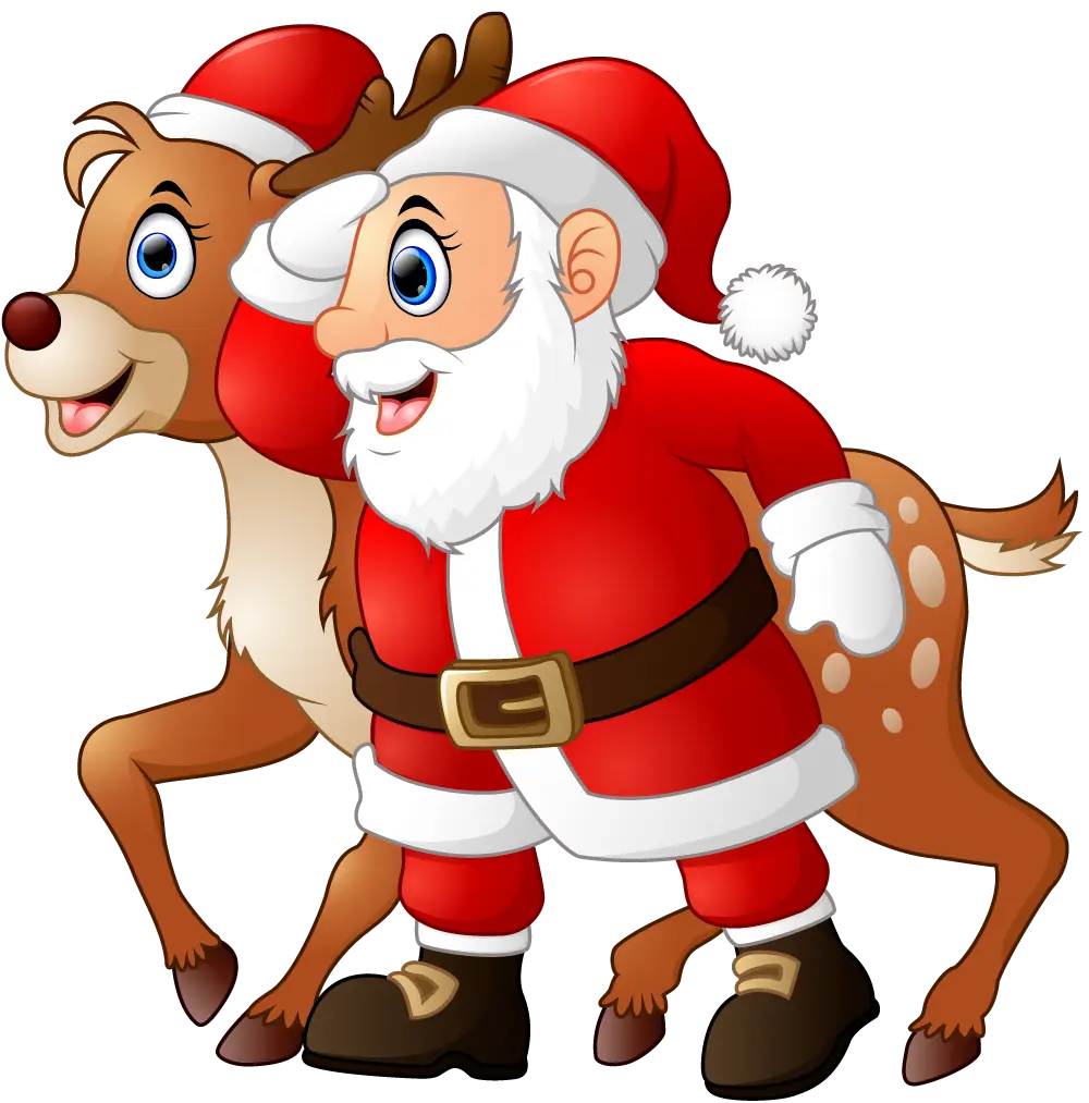 Santa Claus and Reindeer for Christmas