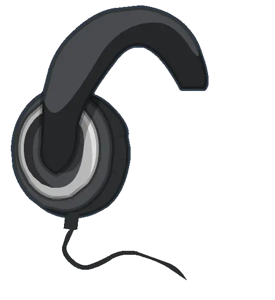 Black Headphones Audio Device