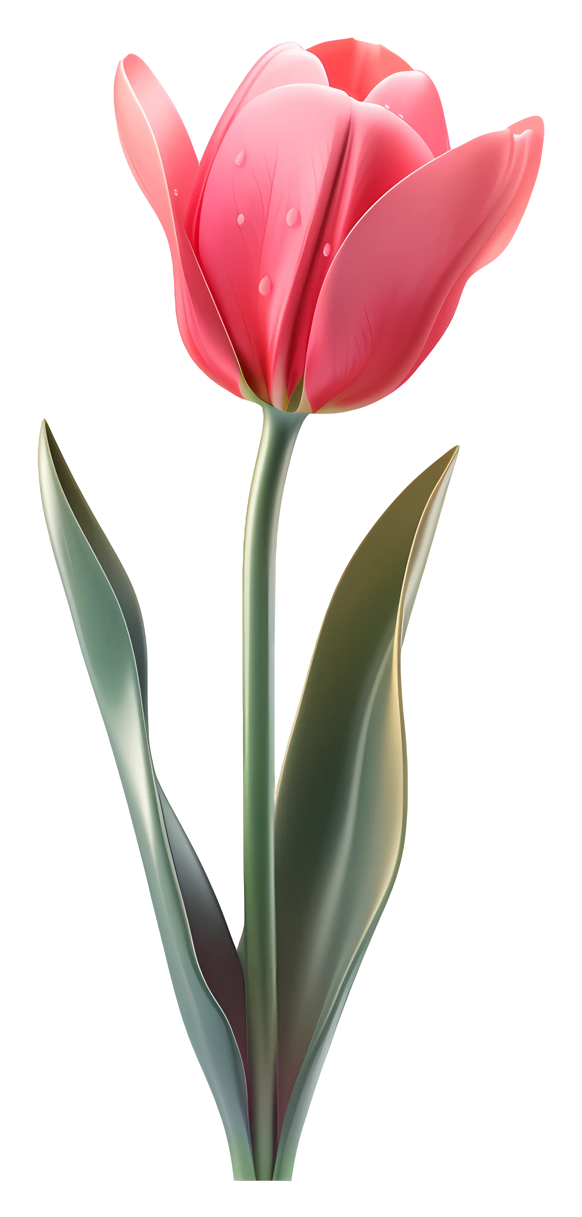 Pink Tulips Illustration