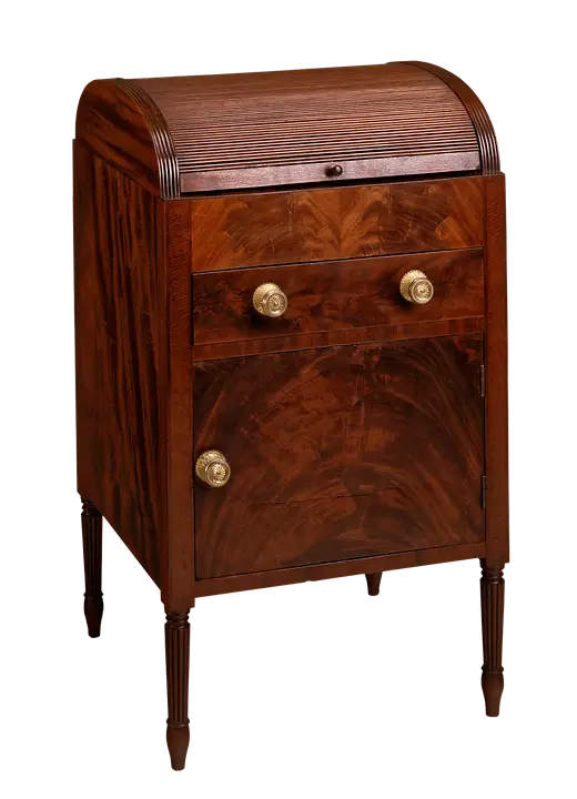 Traditional Wooden Cabinet with Brass Knobs