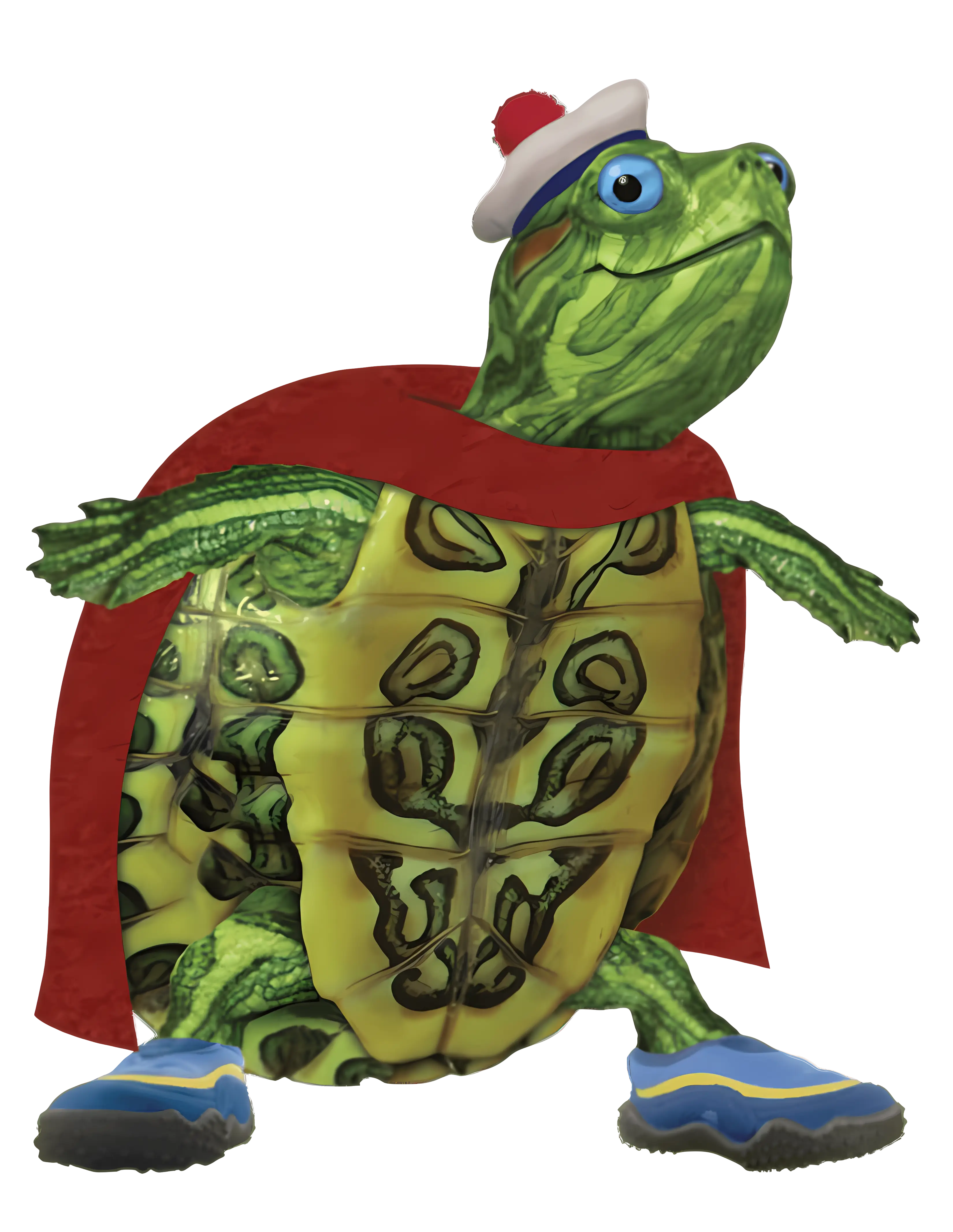 Superhero Turtle with Red Cape