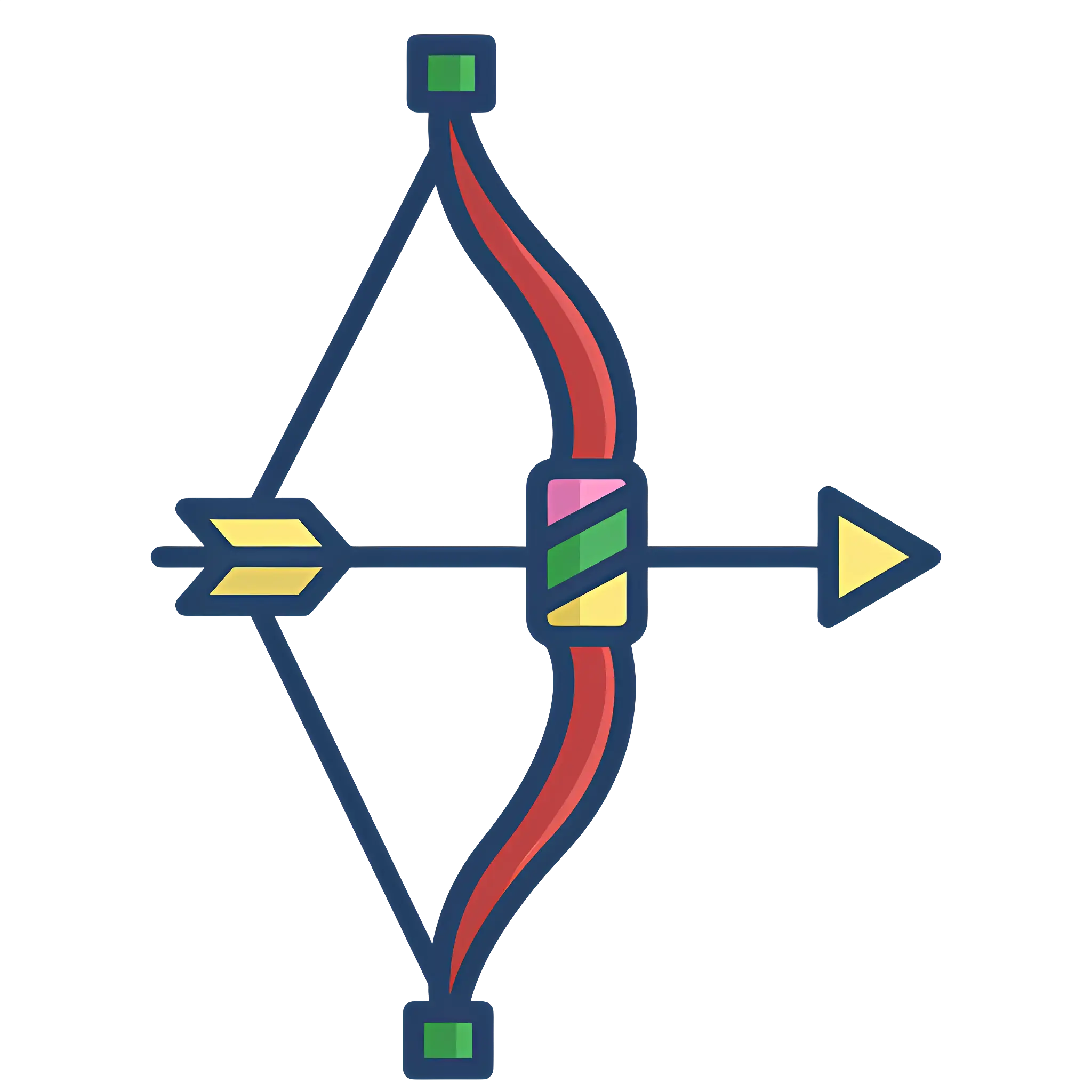 Colorful Bow and Arrow for Archery