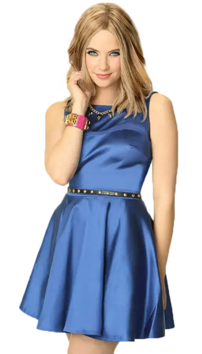 Woman in Blue Dress