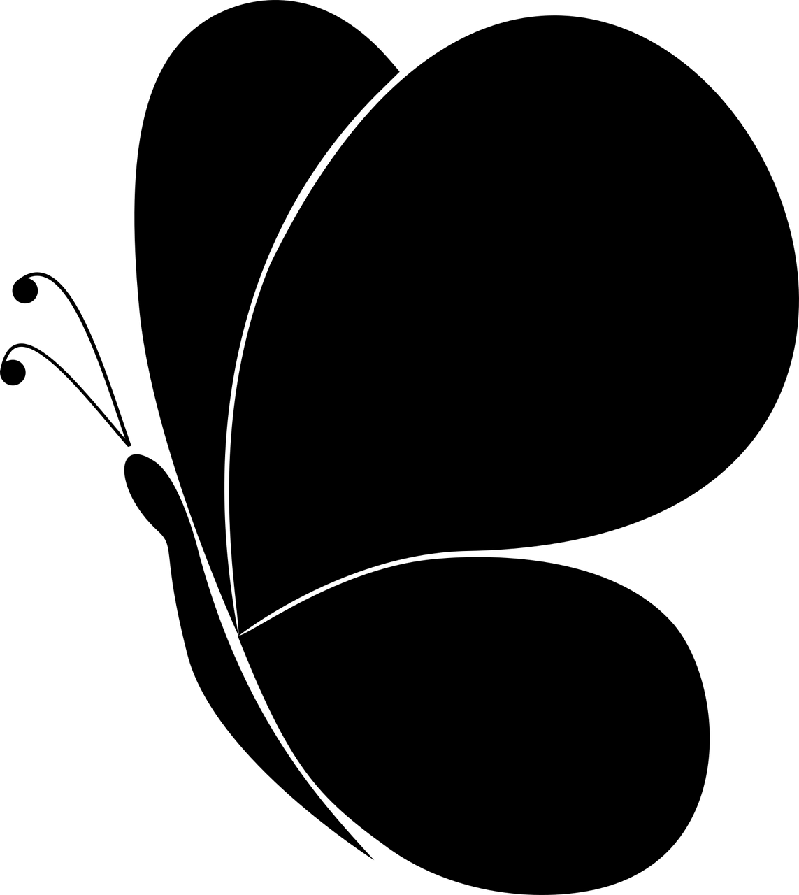 Black Butterfly Silhouette Symbol