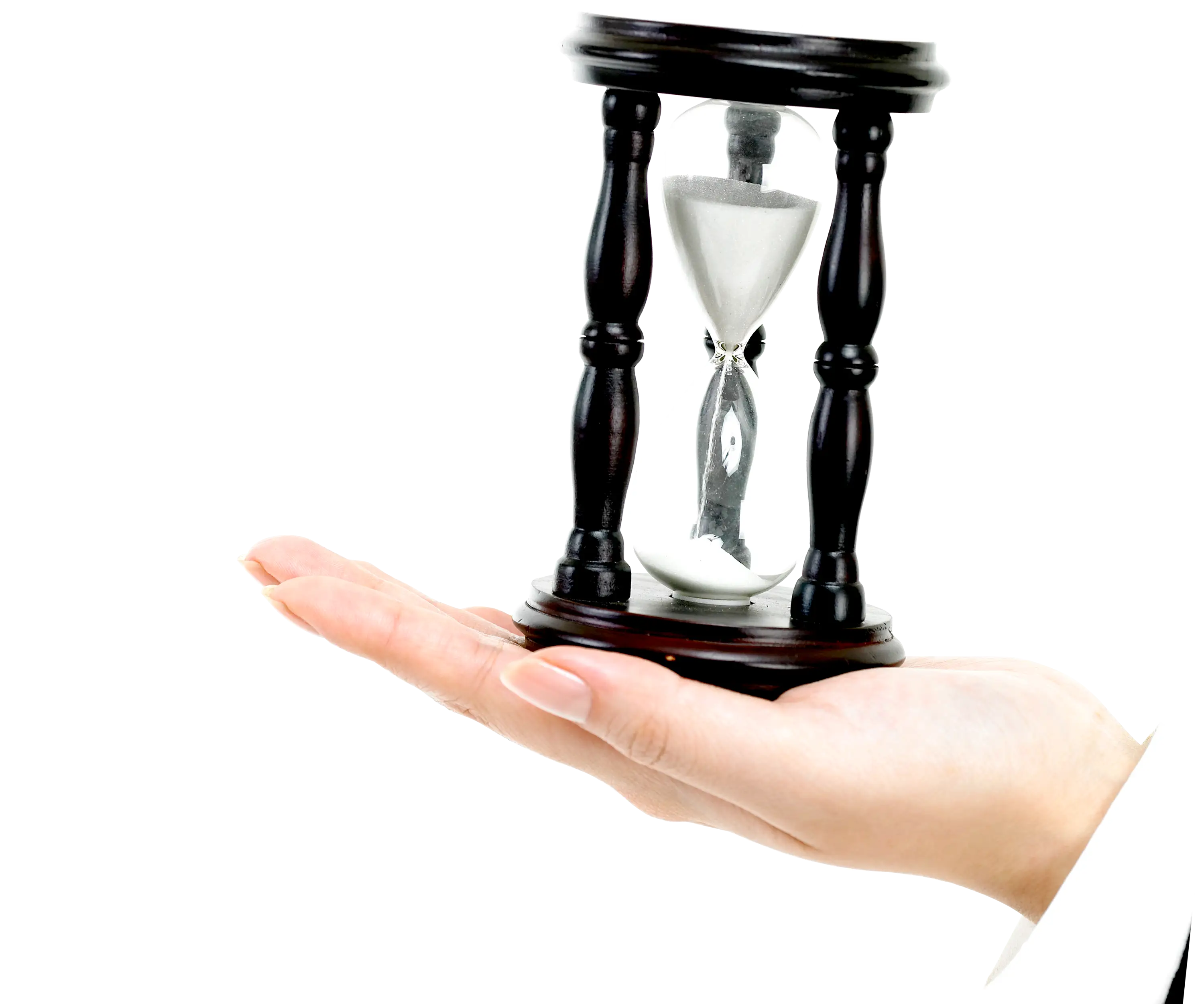 Hand Holding Hourglass Timer Symbol