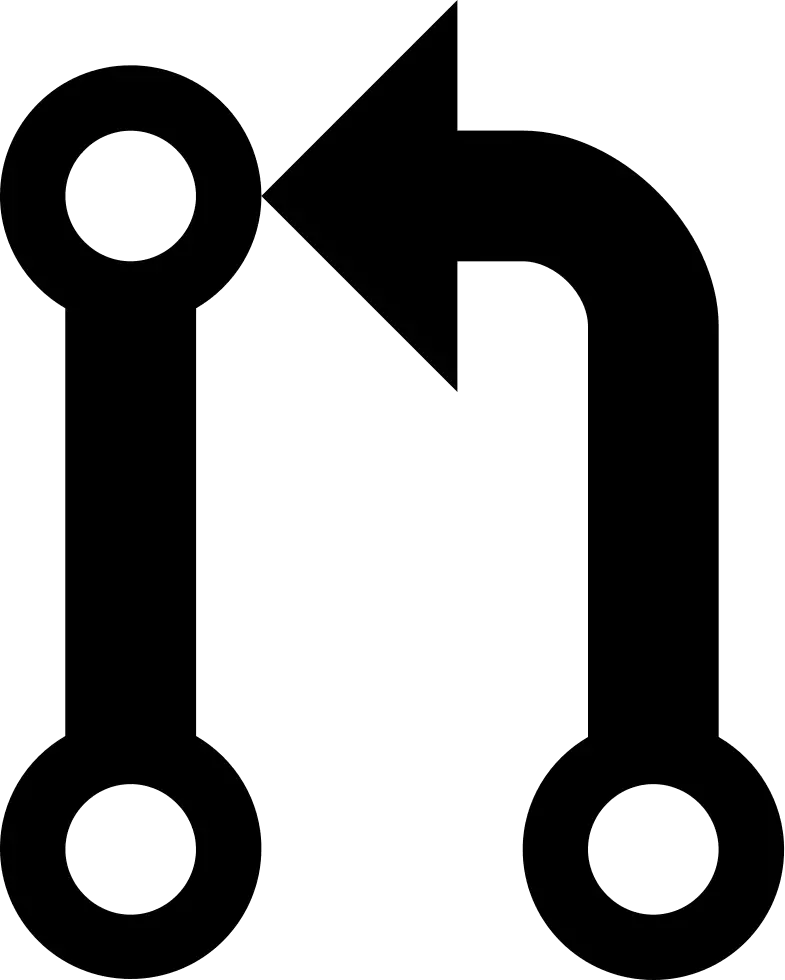 Black left turn arrow