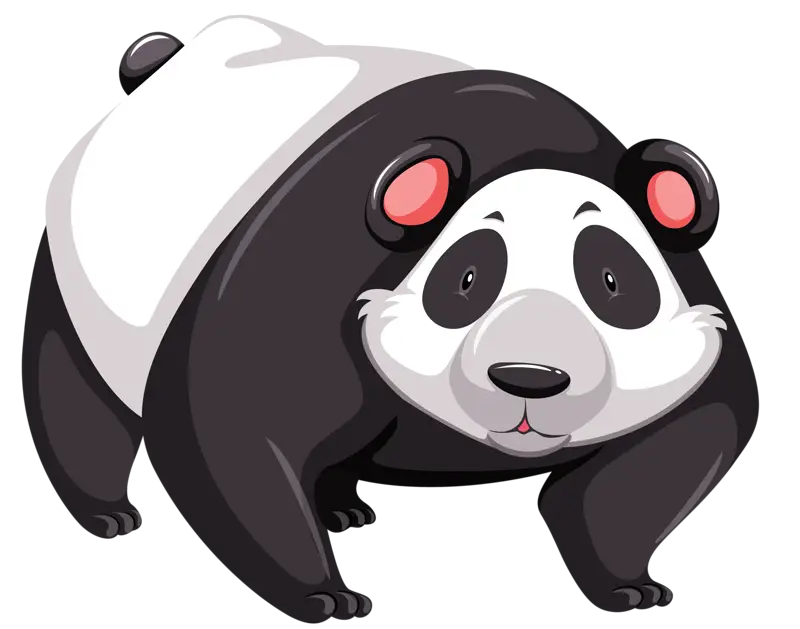 Cute Cartoon Panda Illustration