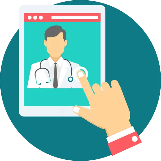 Doctor on Tablet for Telemedicine
