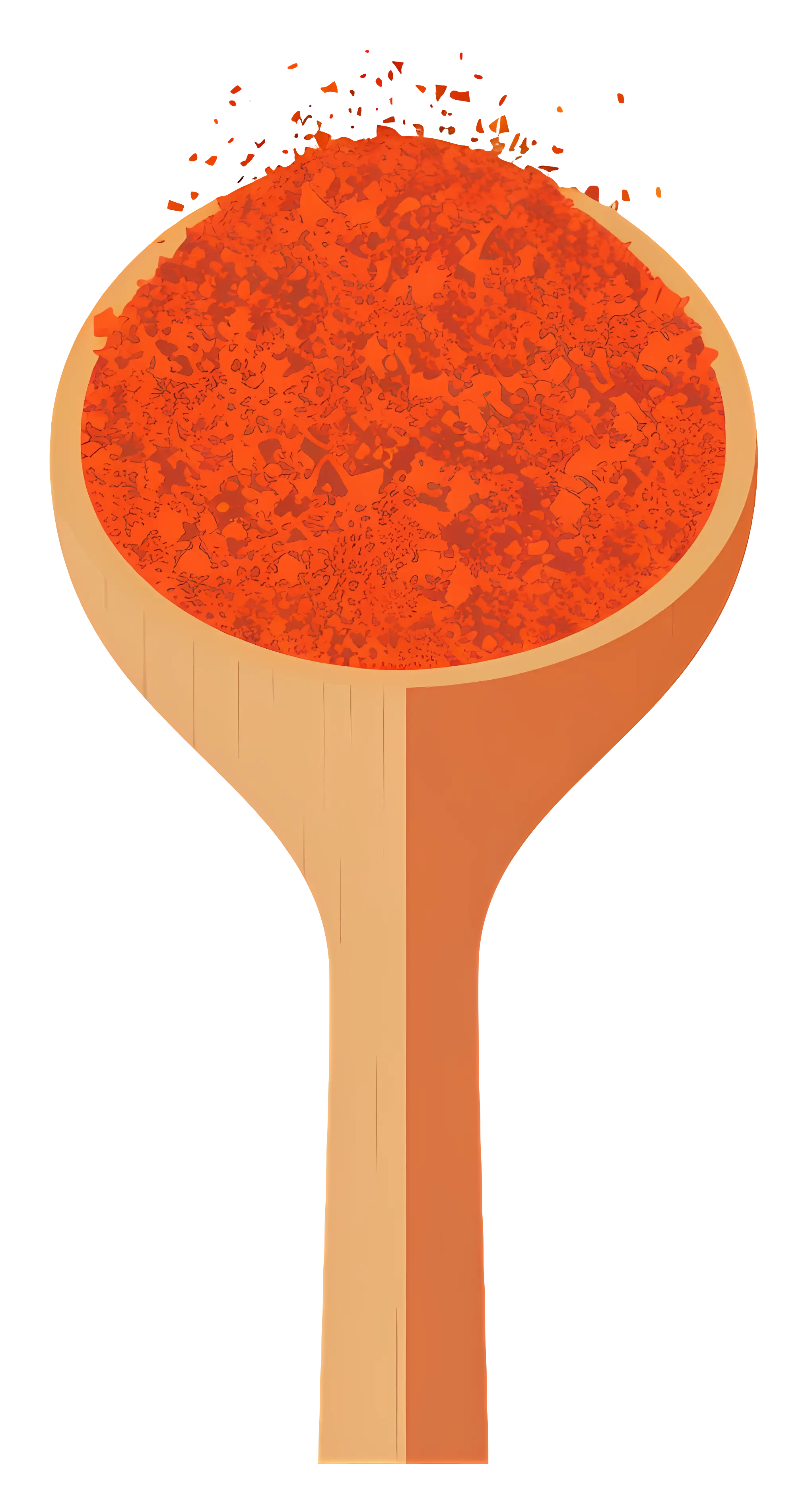 Red Chili Powder in Wooden Spoon