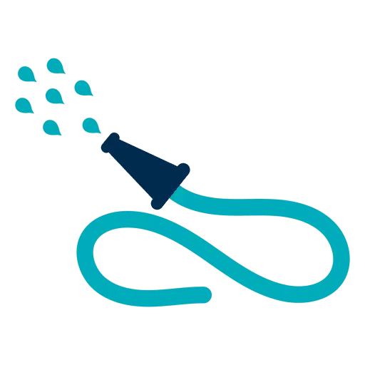 Blue Garden Hose with Spray Nozzle