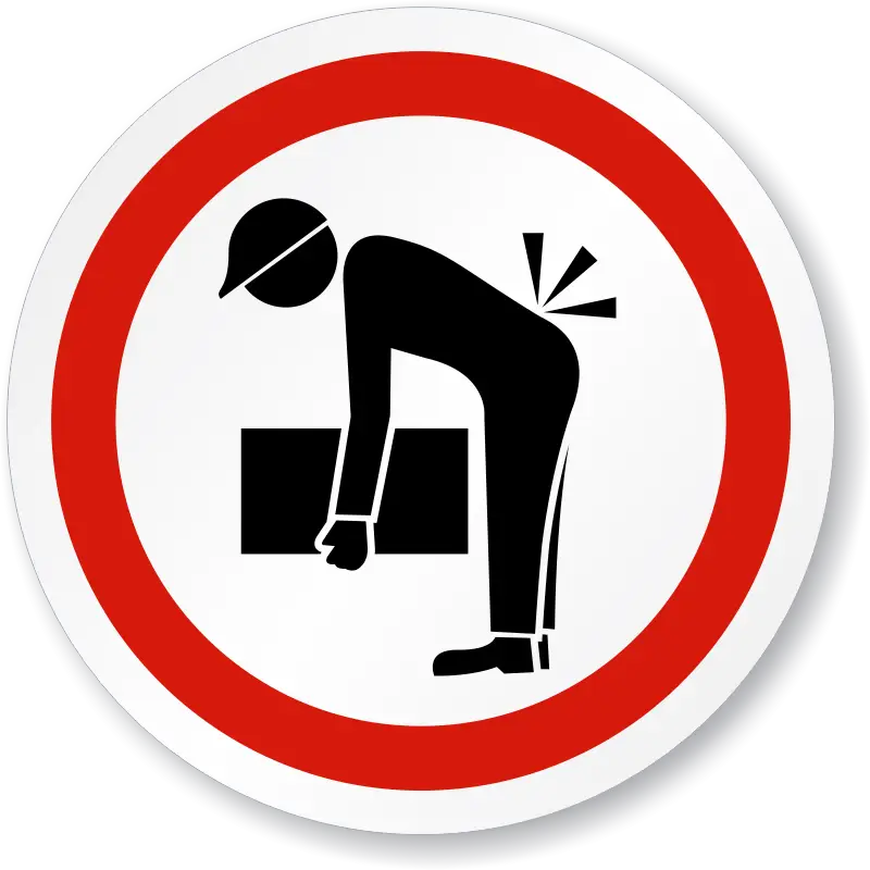 Back Pain Warning Sign for Lifting