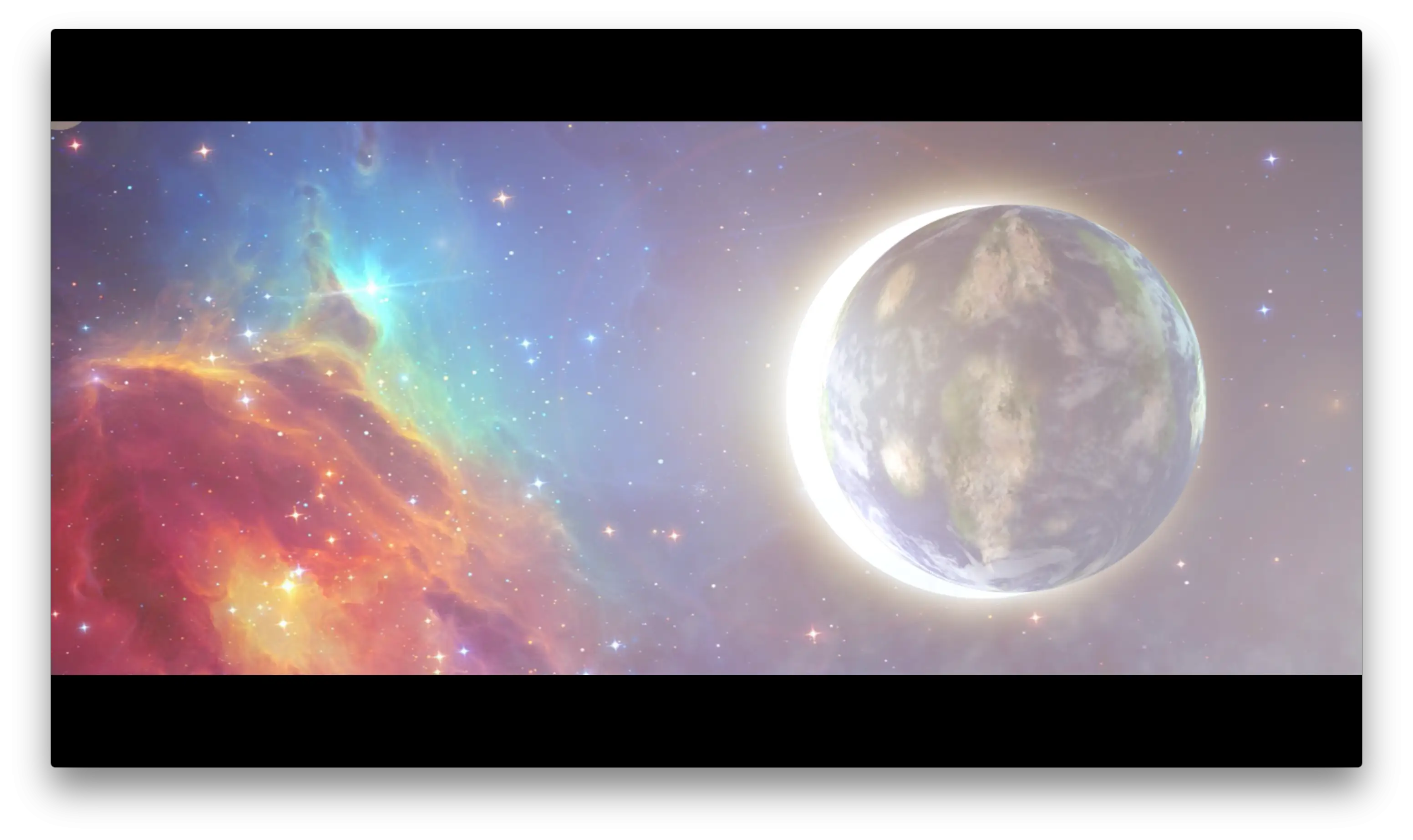 Planet in Colorful Space