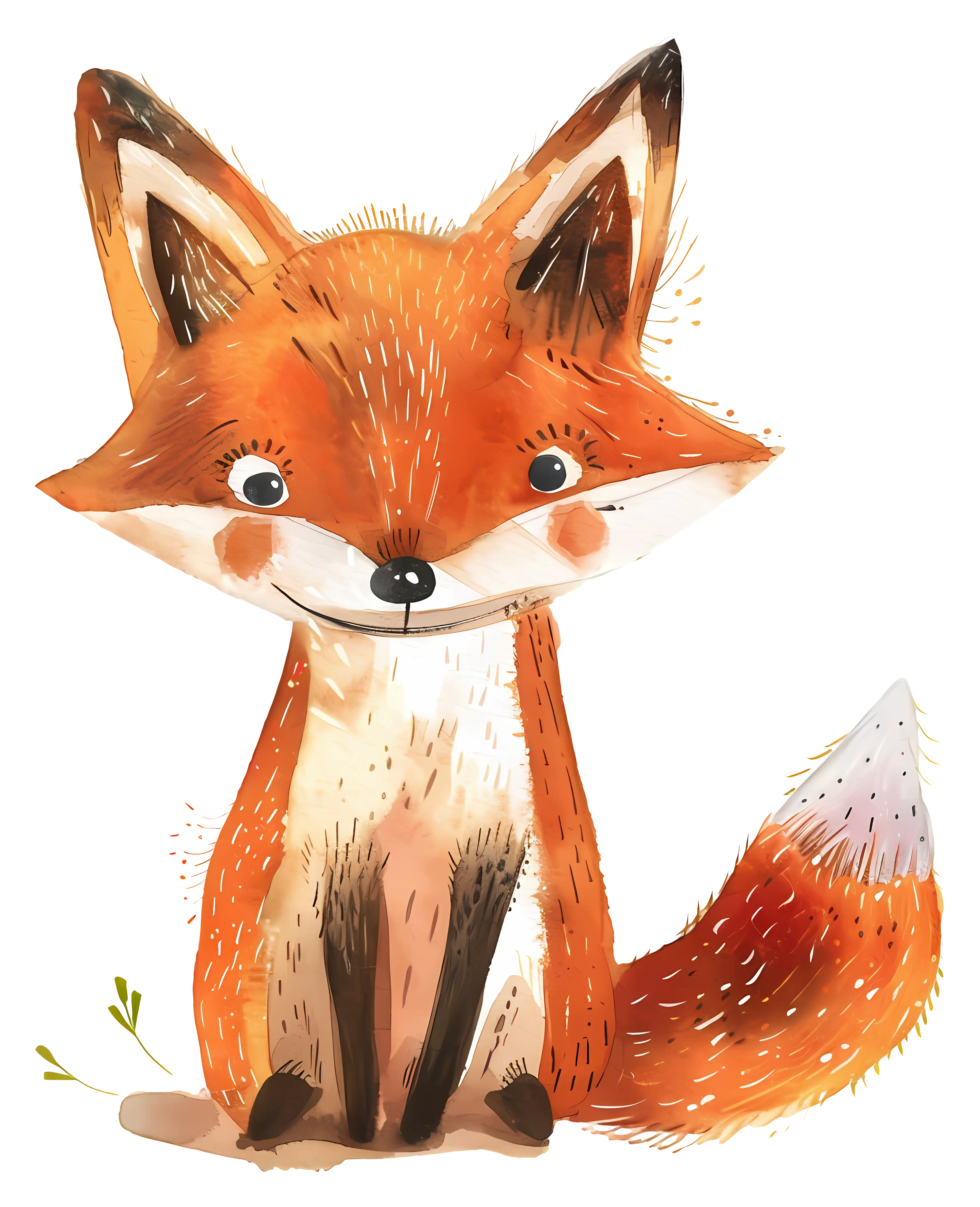 Cute Orange Fox Illustration