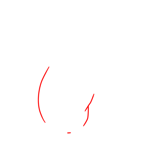 Minimalistic Red Abstract Curve