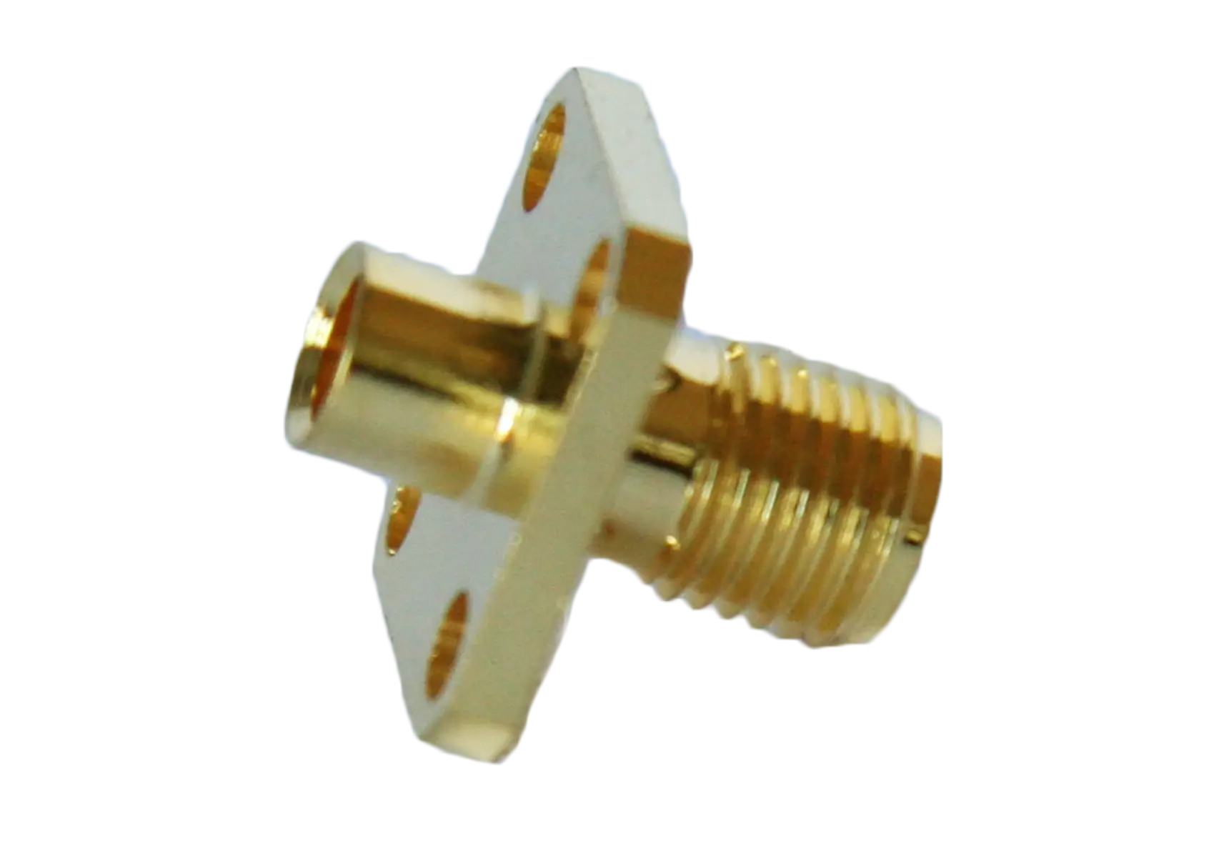 Gold Coaxial RF Connector for Electronics