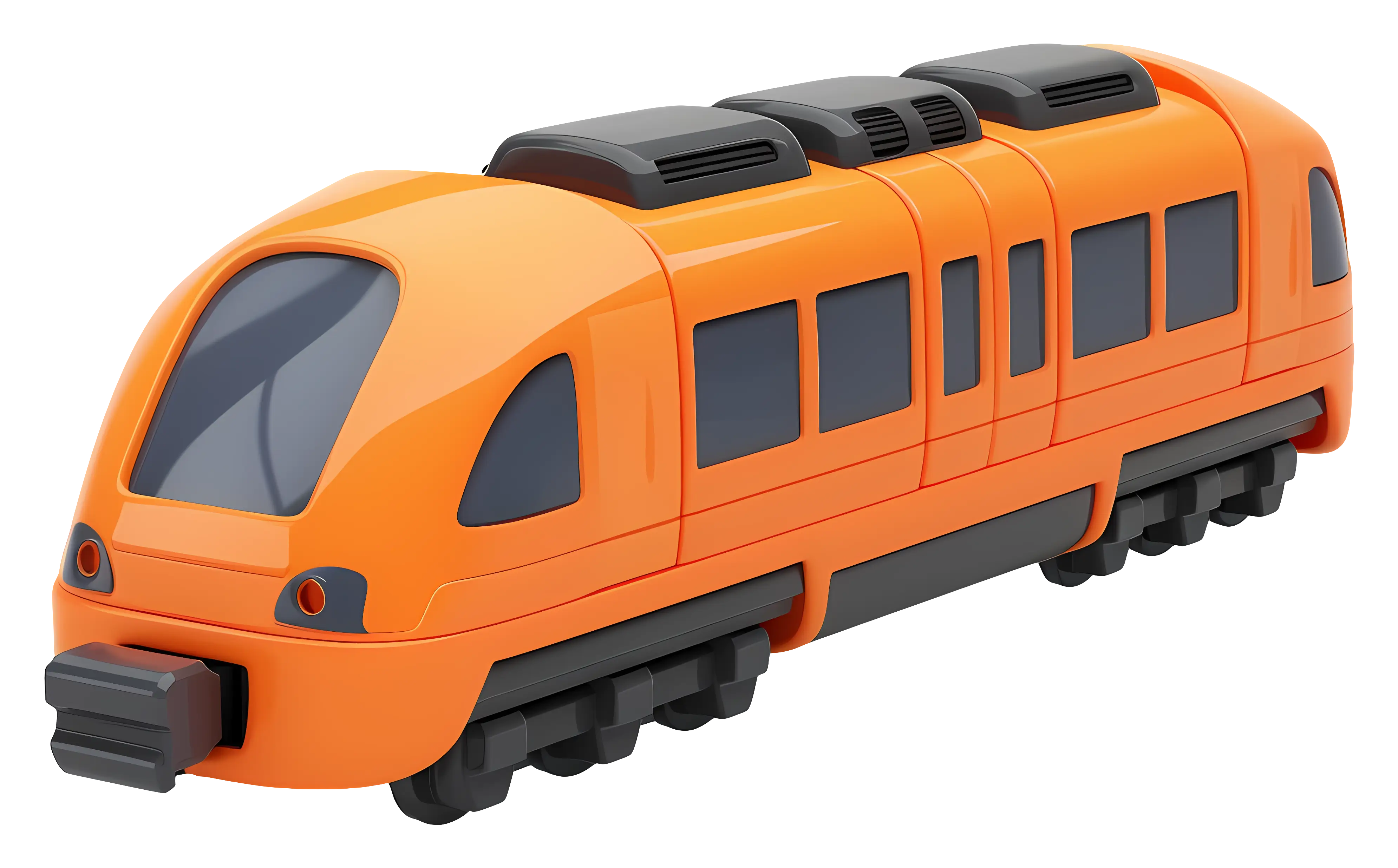 Modern Orange Train