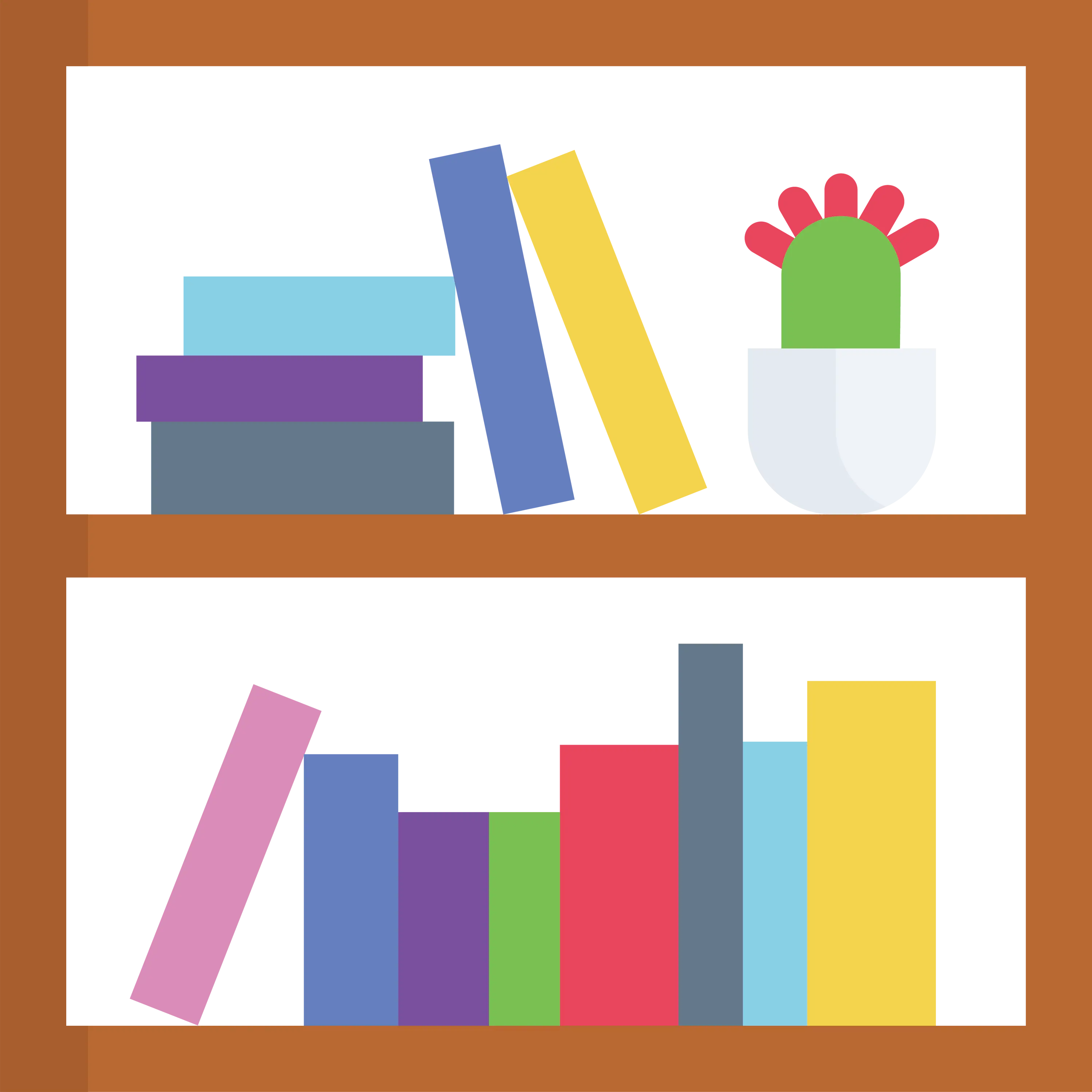Colorful Bookshelf