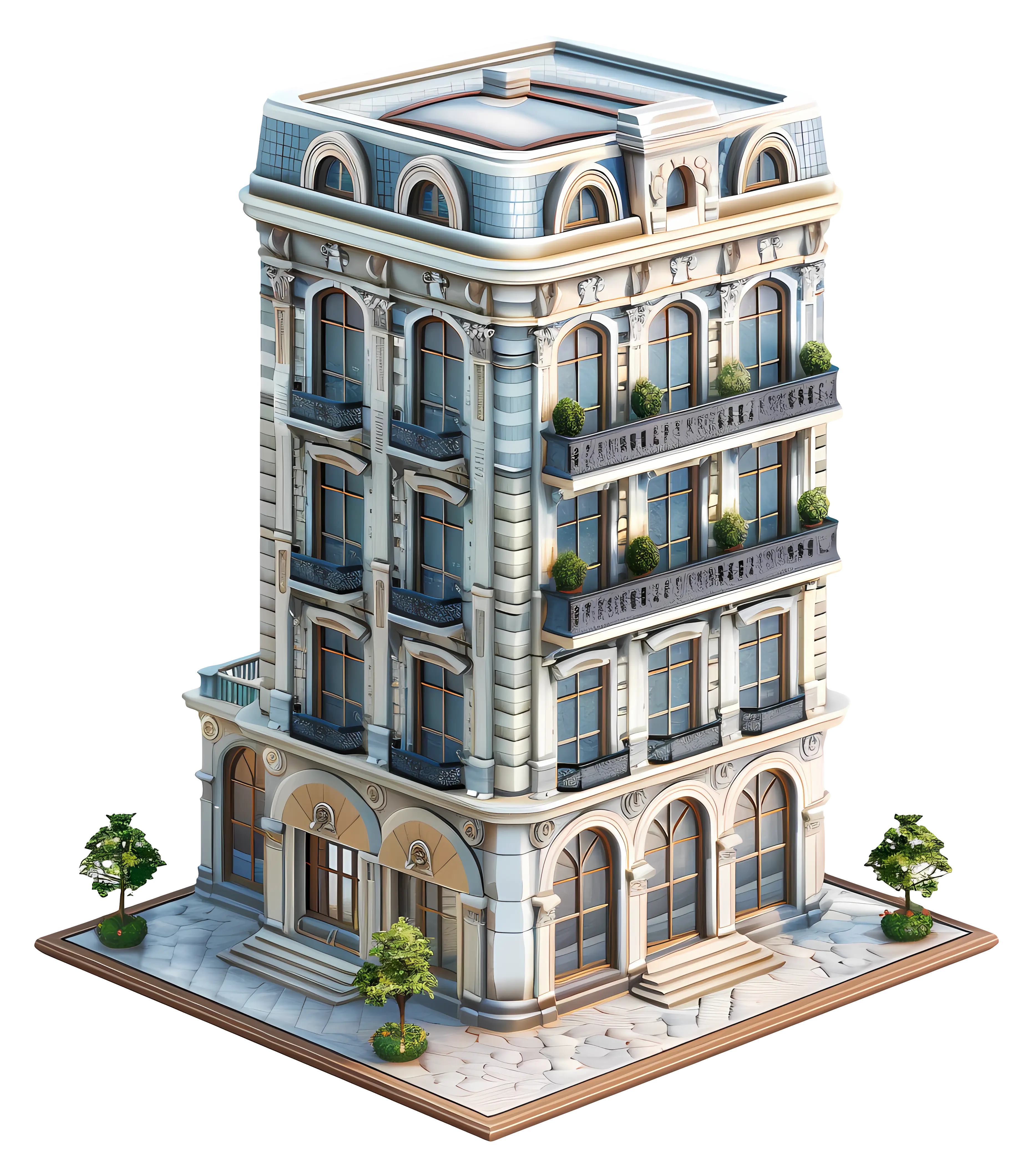 Elegant Urban Building Illustration