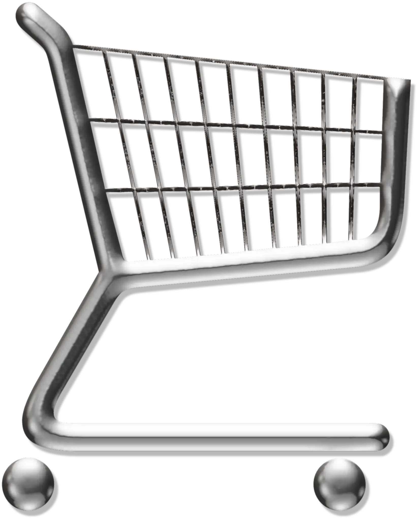 Silver Shopping Cart for Retail Stores
