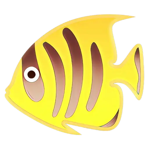Yellow Angelfish Illustration in Stylish Design