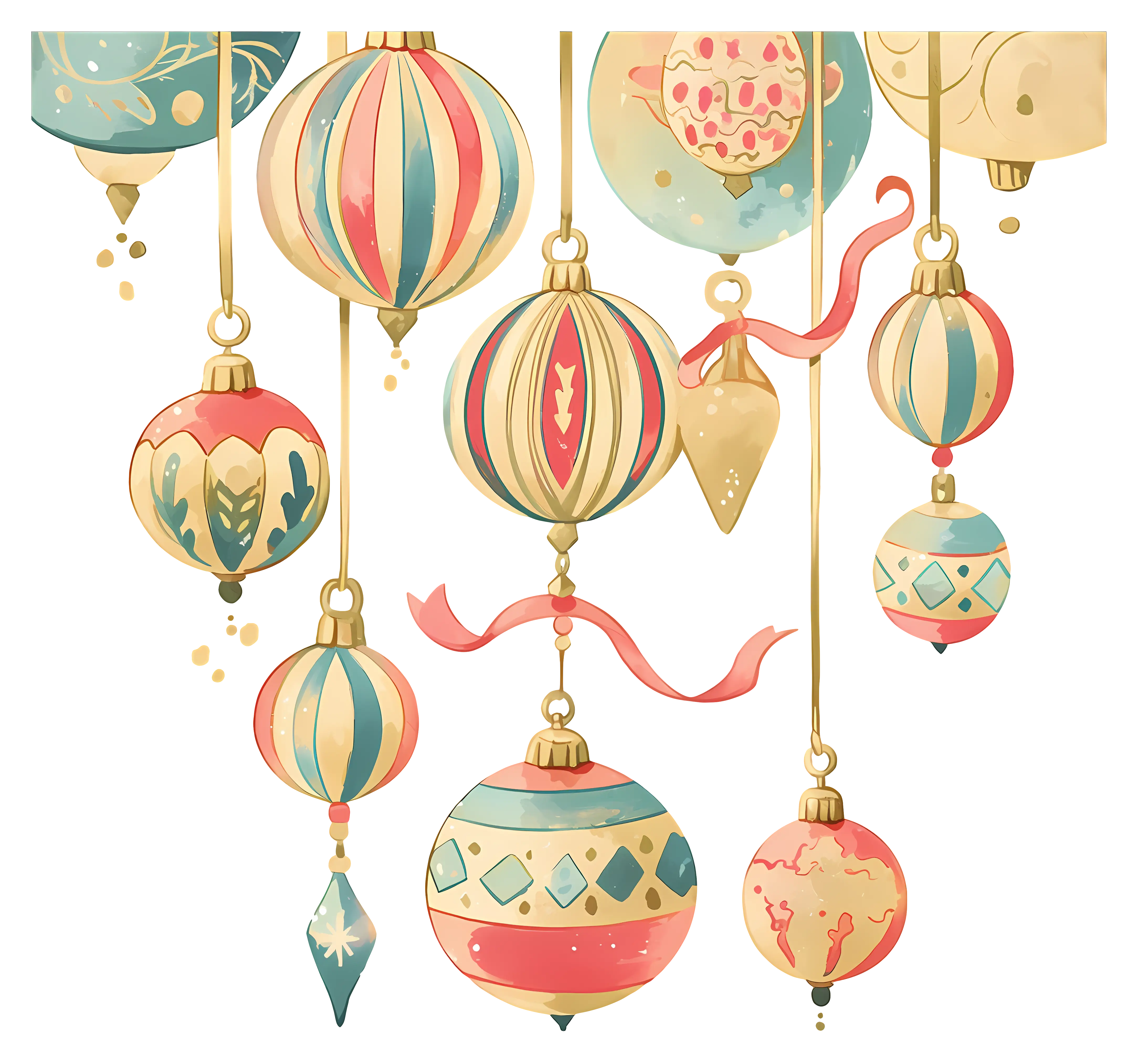Vintage Christmas Ornaments for Holiday Decoration