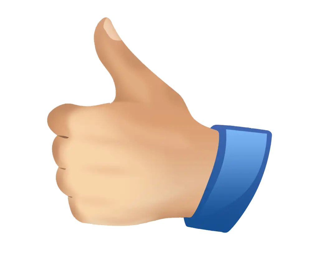 Thumbs Up Gesture Emoji with Blue Sleeve