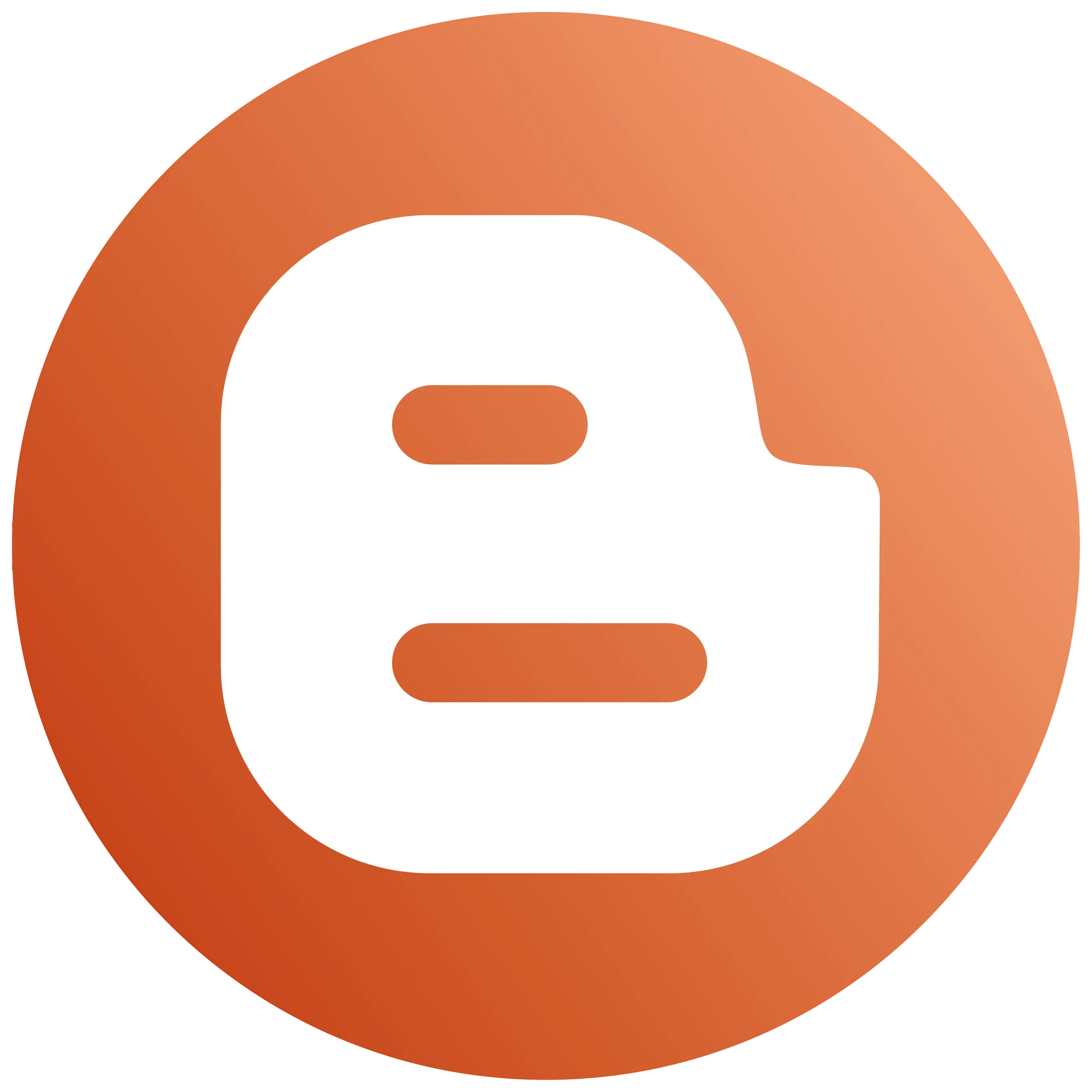 Blogger Logo Icon in Orange Circle