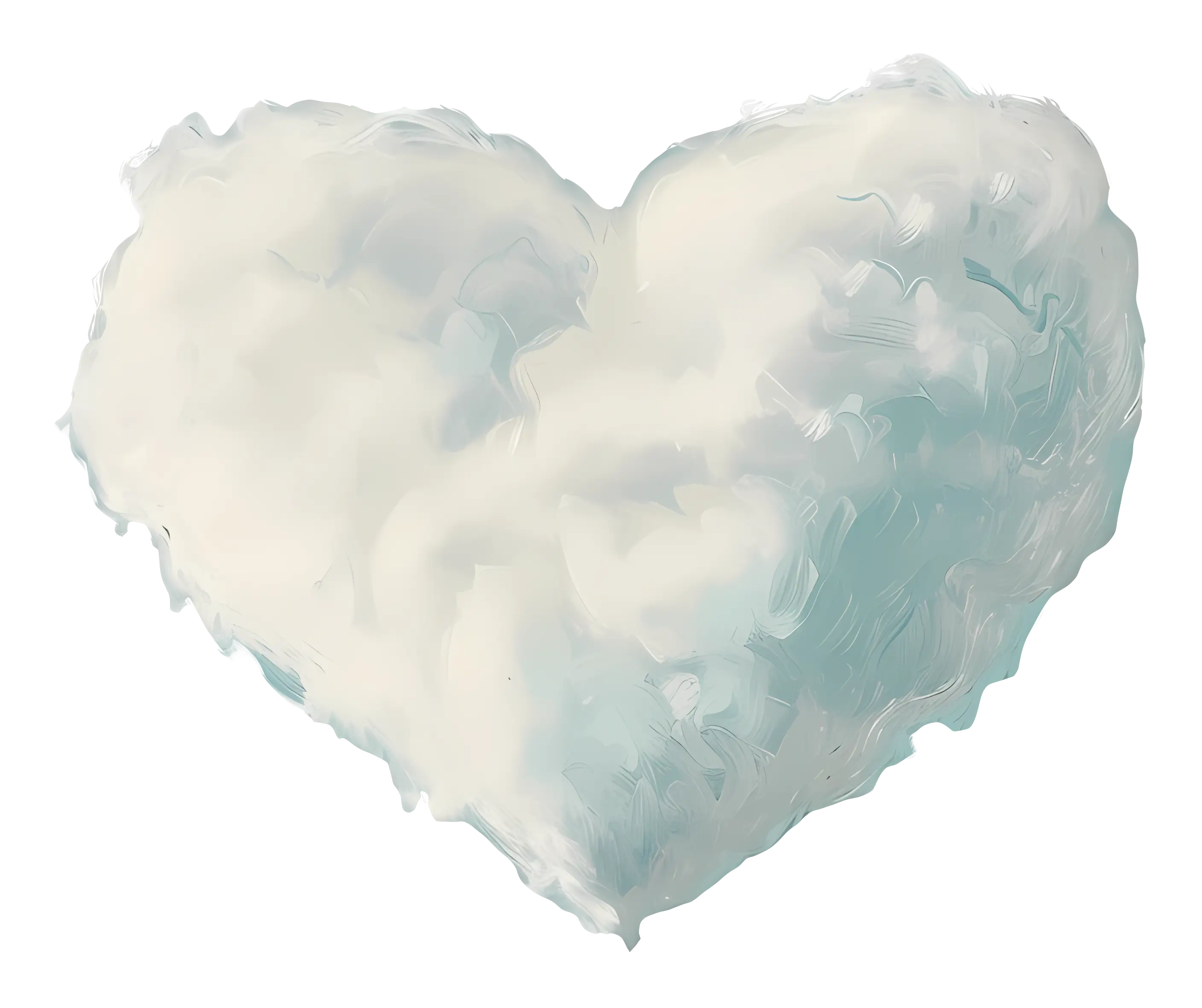 Heart-shaped Cloud for Romantic and Dreamy Themes