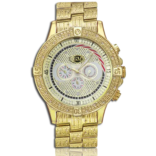 Luxury Gold Wristwatch with Diamonds